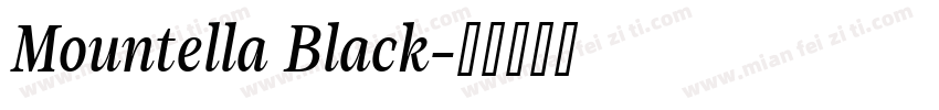 Mountella Black字体转换